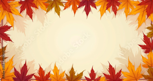 autumn leaves frame