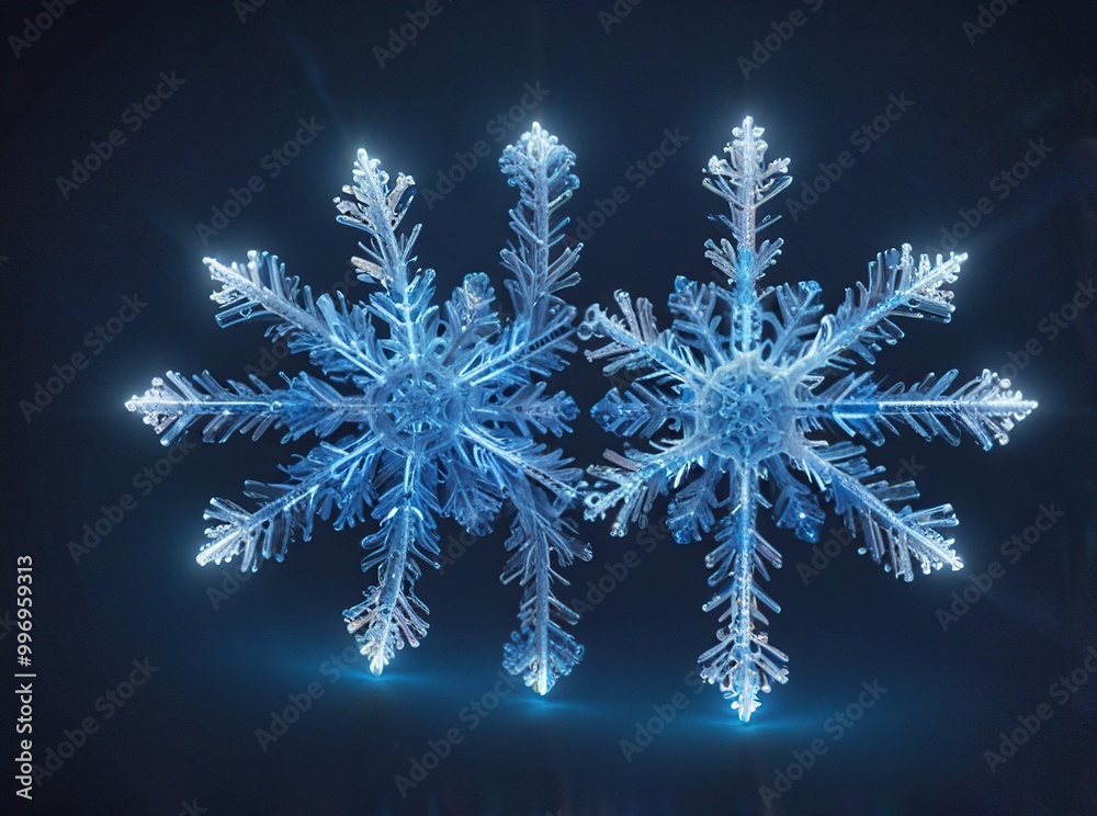 snowflake on blue background snowflake on blue background