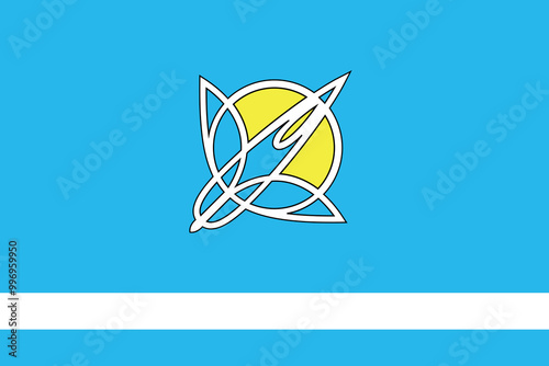 The flag of Gorishni Plavni. photo