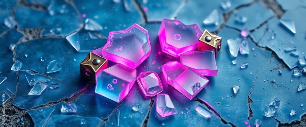 Fractured Amulet with Soft Glows Fractured Amulet with Soft Glows