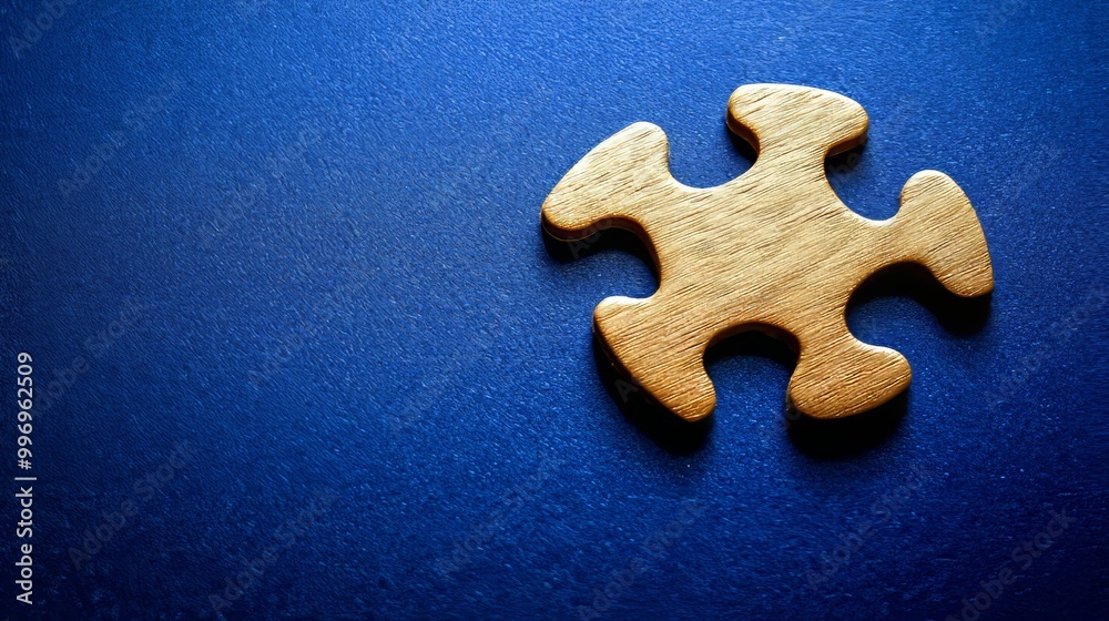 On a blue background, two connected jigsaw puzzle pieces represent the concept of connection, solution, and teamwork. The style is minimalist and the AI is AI-based. On a blue background, two connected jigsaw puzzle pieces represent the concept of connection, solution, and teamwork. The style is minimalist and the AI is AI-based.