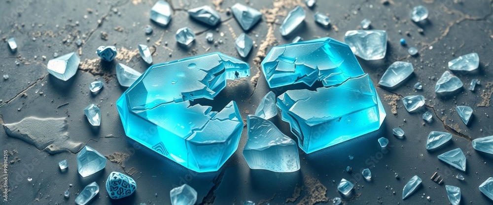 Shattered Amulet with Magical Fractures Shattered Amulet with Magical Fractures