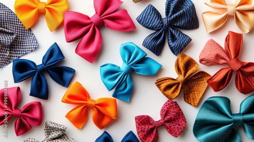 A stunning collection of bows featuring diverse patterns, textures, and colors arranged in an eye-catching layout perfect for crafts and design inspiration A stunning collection of bows featuring diverse patterns, textures, and colors arranged in an eye-catching layout perfect for crafts and design inspiration
