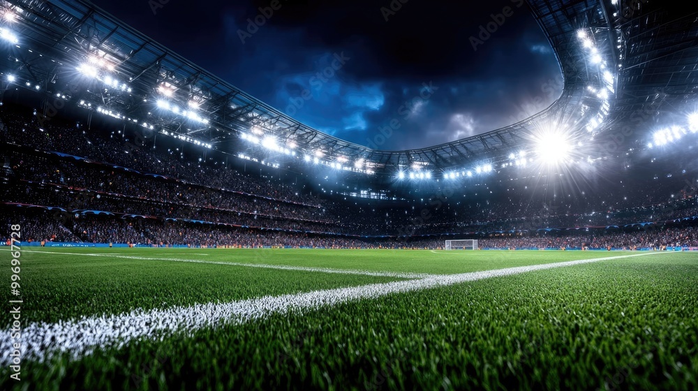 Stunning Stadium Under Dramatic Night Sky Stunning Stadium Under Dramatic Night Sky
