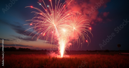fireworks over the river