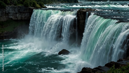 Niagara Falls cascading.