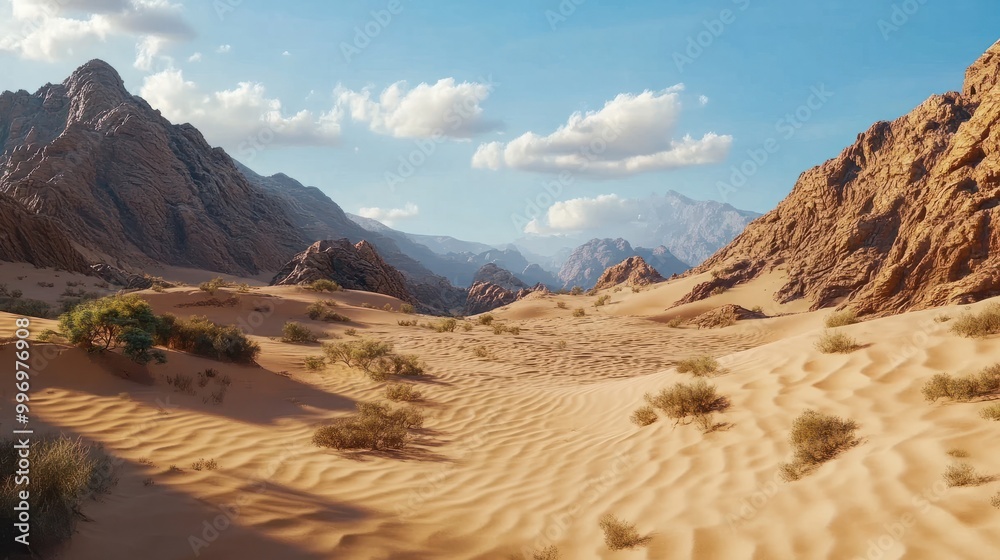 Naklejka premium Anamorphic Video Wild Desert.