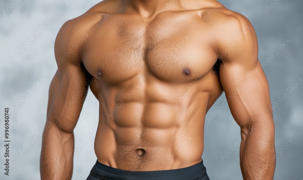 Athlete Showcasing Perfectly Sculpted Abs in Action Athlete Showcasing Perfectly Sculpted Abs in Action