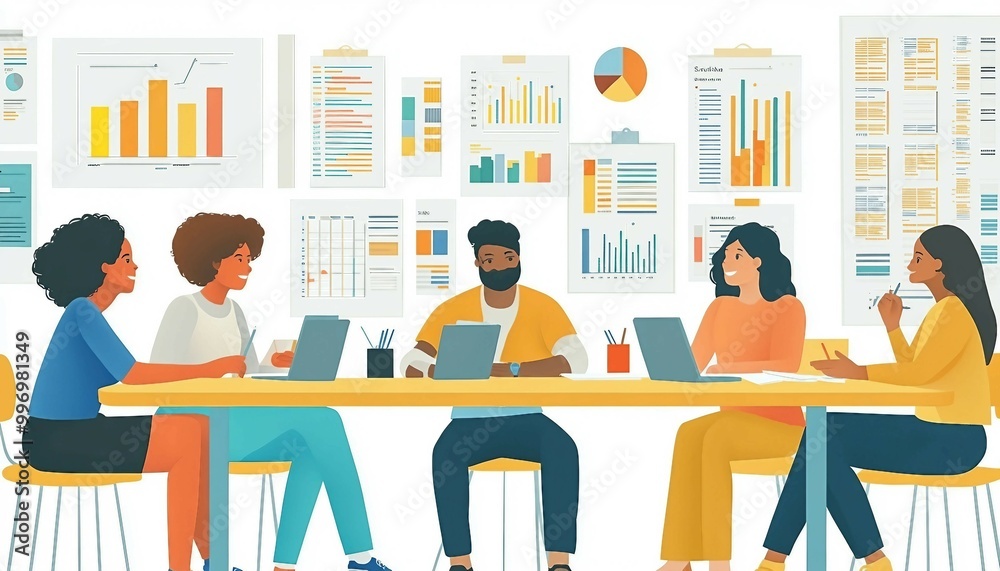 Building Wealth: A Visual Guide to Personal Finance Success, diverse group of people sitting around a table, discussing financial plans, Building Wealth: A Visual Guide to Personal Finance Success, diverse group of people sitting around a table, discussing financial plans,