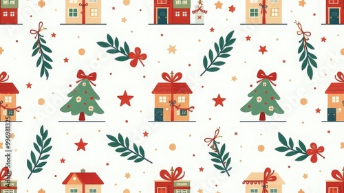 Christmas Illustrations on White Background