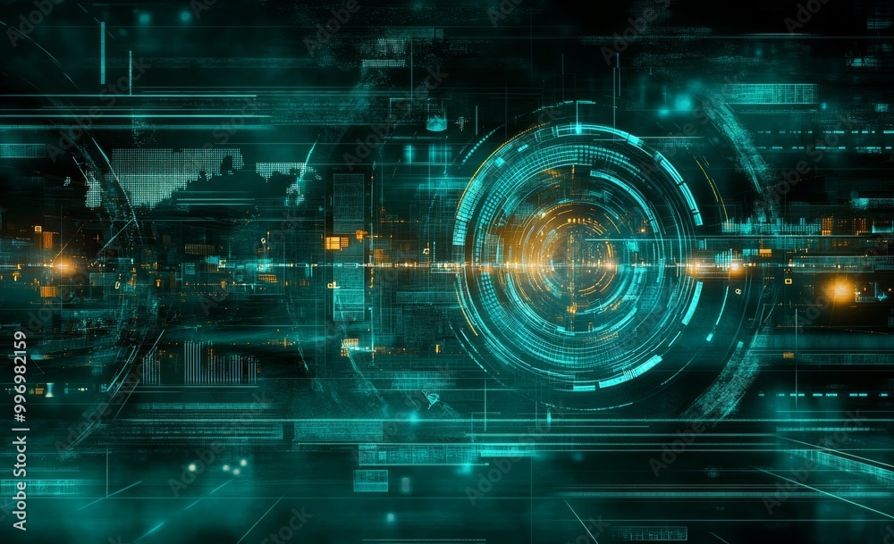 Future digital city. Global cyberspace. 3D illustration of wireless internet technology. Database protection and secure data transmission on blockchain. Future digital city. Global cyberspace. 3D illustration of wireless internet technology. Database protection and secure data transmission on blockchain.