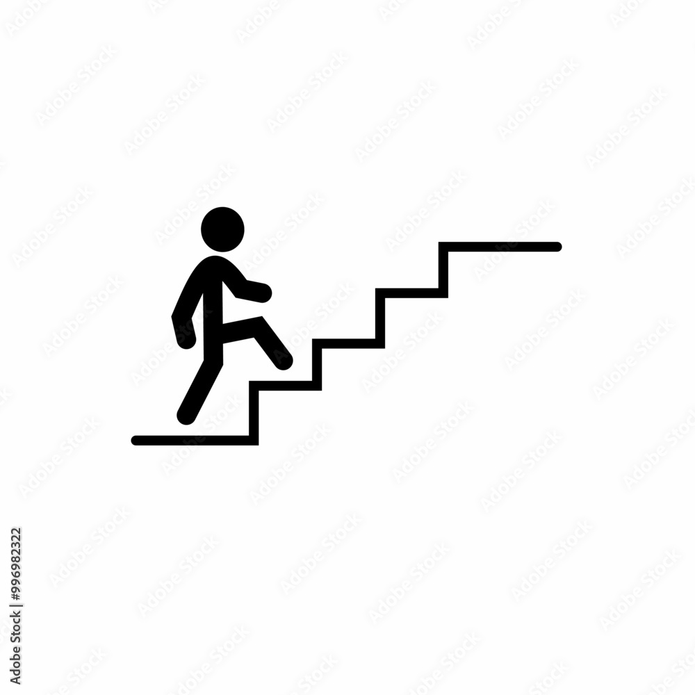 pedestrian stairway crossing sign vector pedestrian stairway crossing sign vector