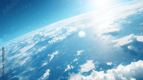 earth, atmosphere, blue, sky, planet, space, nature, map, science, cloud, sea, global, globe, sphere, illustration, ocean, continent, satellite, light, shape, sun, background, astronomy, universe, us photo