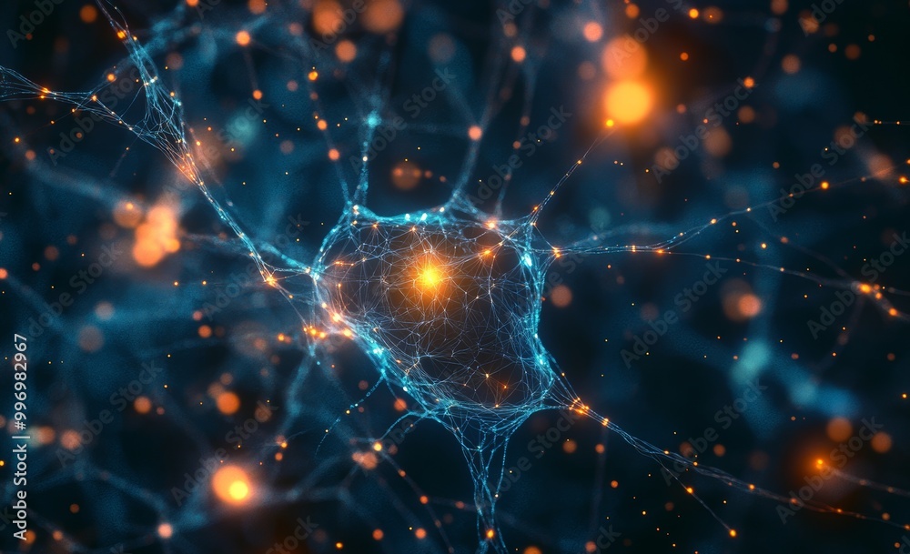 Cybernetwork, synthetic mind, and stock market. Big data analytics and neural networks. A fantastic 3D illustration of high-tech innovation. Cybernetwork, synthetic mind, and stock market. Big data analytics and neural networks. A fantastic 3D illustration of high-tech innovation.