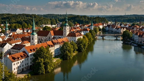 Panoramic view of Landsberg am Lech.
