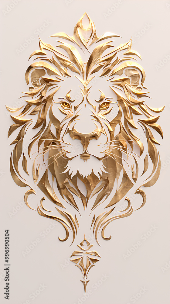Majestic Lion Face Logo - Powerful and Elegant Design Majestic Lion Face Logo - Powerful and Elegant Design