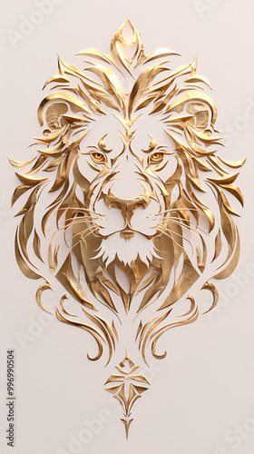 Majestic Lion Face Logo - Powerful and Elegant Design