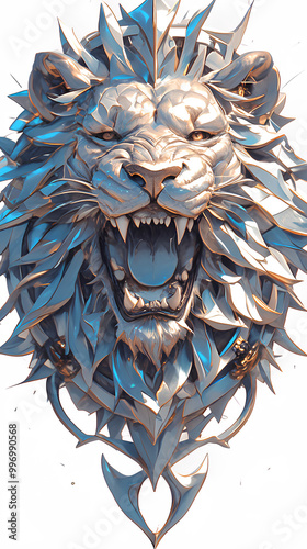 Majestic Lion Face Logo - Powerful and Elegant Design