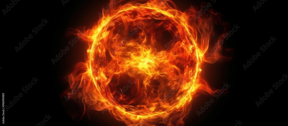 Fiery Ring of Fire - Abstract Illustration
