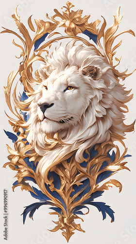 Majestic Lion Face Logo - Powerful and Elegant Design