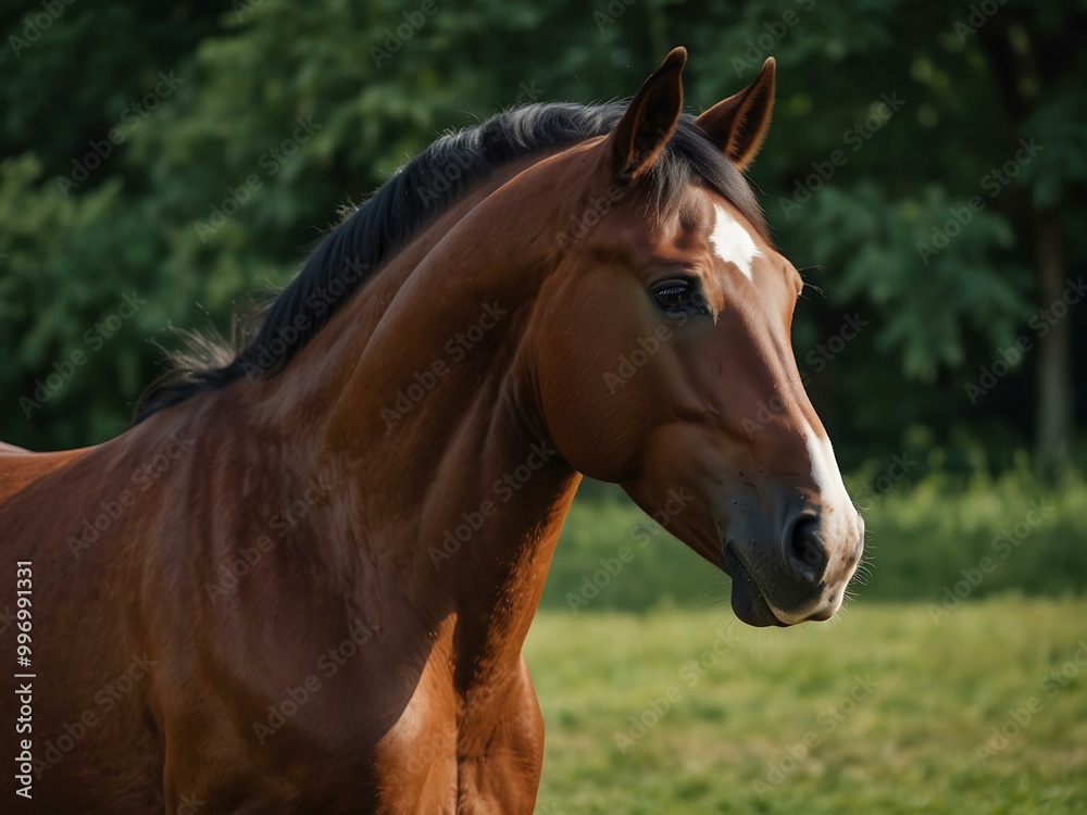 Portrait of beautiful stallions, Trakehner breed. Portrait of beautiful stallions, Trakehner breed.