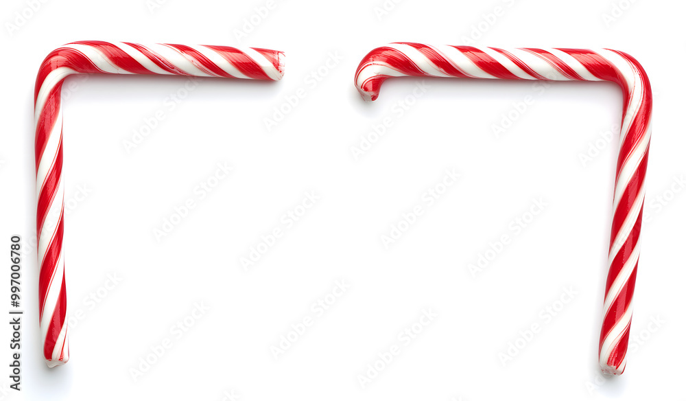 Obraz premium Candy Cane on White Background design