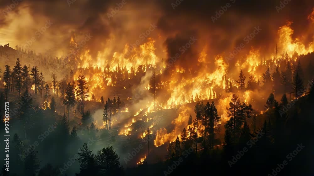 Wildfire in a Forest Wildfire in a Forest