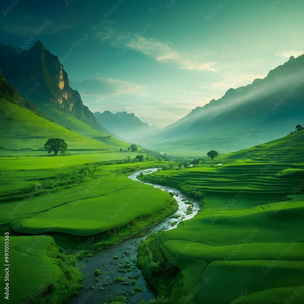 landscape with mountains and sky landscape with mountains and sky