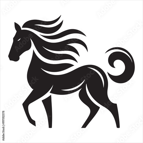 Horse Emblem Design for Regal Rider Vector Horse Logo Graphic Icon Steed Symbol