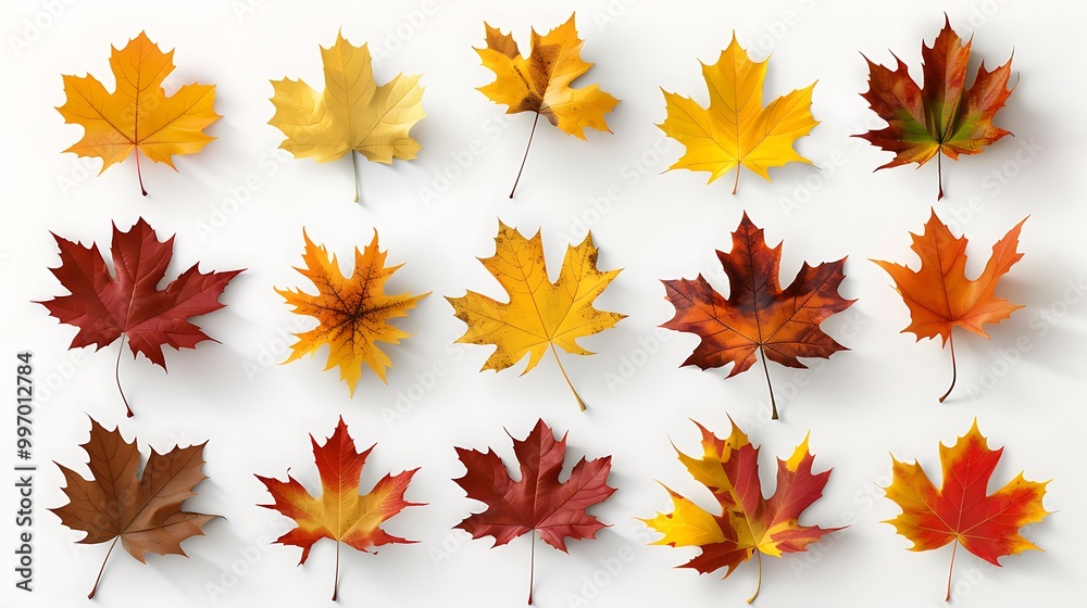 Fall and autumn leaves isolated on a white background collection
Fall and autumn leaves isolated on a white background collection