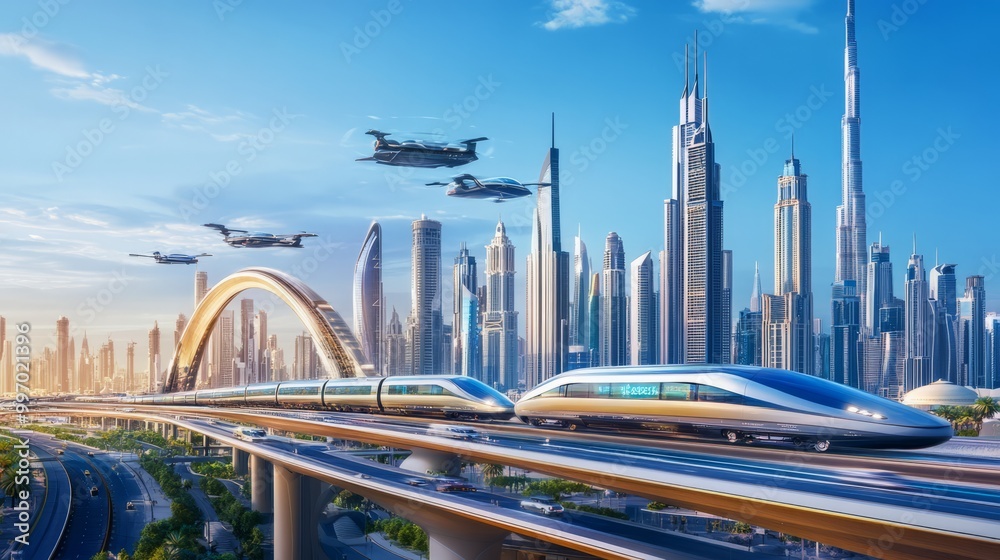 Obraz premium Futuristic Cityscape