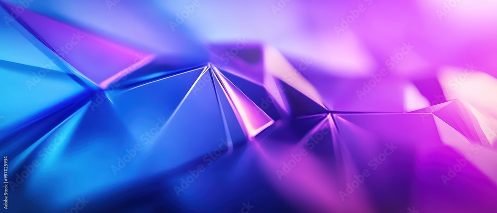 Background geometric vibrant abstract metallic glossy purple blue combination wallpaper AI generated image