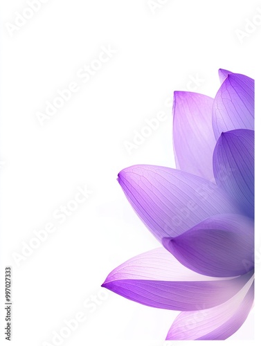 Flyer design with a purple lotus flower, AI generated