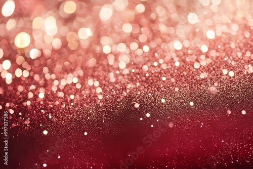 Twinkly lights with a modern aesthetic in dusty rose glitter with a wide-angle lens