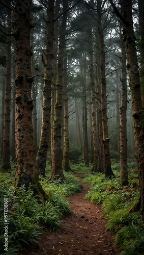 Woodbury Common woods in Devon, UK.