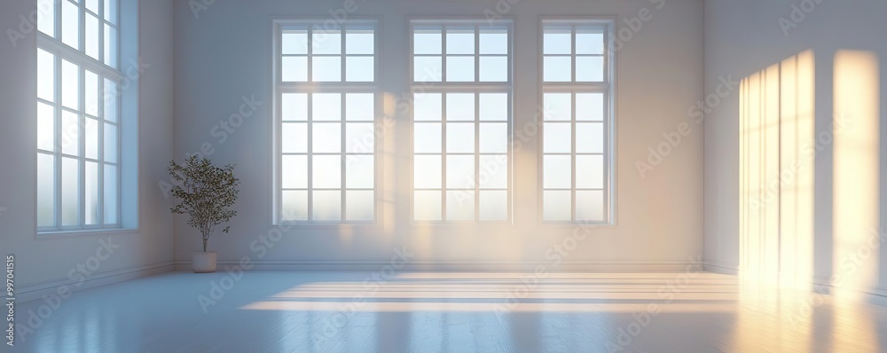 Bright and airy interior space featuring large windows and natural light, perfect for modern decor inspiration and design. Bright and airy interior space featuring large windows and natural light, perfect for modern decor inspiration and design.