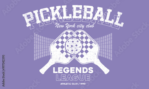 Pickleball legend sport club vector t-shirt design. Pickleball graphic print artwork.