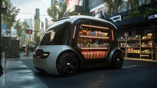 A concept for AI-driven autonomous vehicles delivering groceries and daily essentials in smart city neighborhoods