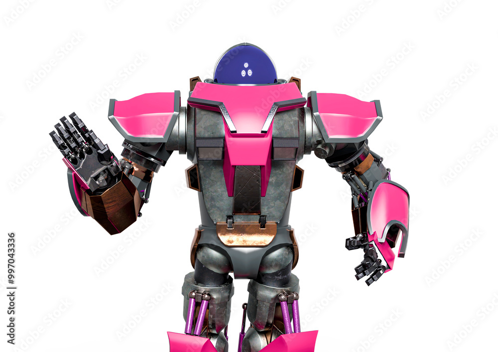 Fototapeta premium giant robot is waving