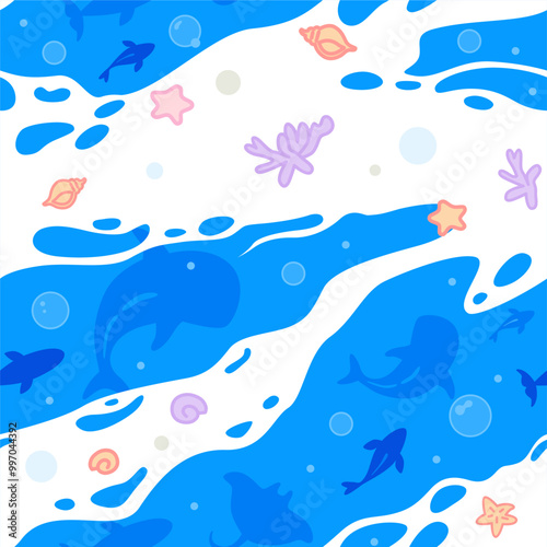 a seamless pattern background ocean design