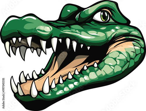 Crocodile Head Vector Illustration