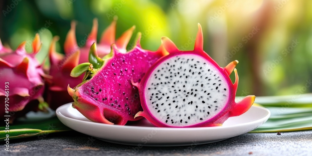 Dragon Fruit Cut Dragon Fruit Cut