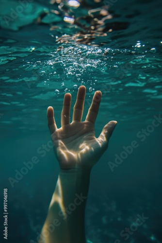 Hand Reaching Water