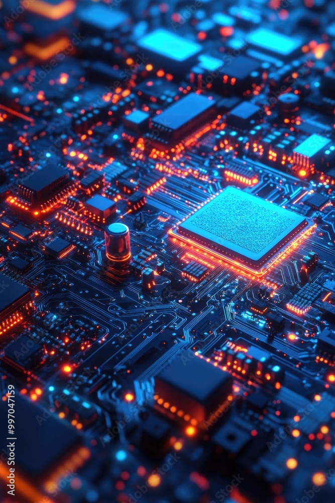 Computer Circuit Board Close Up Computer Circuit Board Close Up