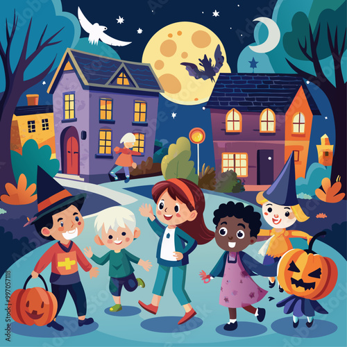 Darkness, terror An unsettling Halloween pumpkin on a frightening backdrop flyer poster
