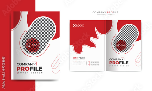 Company Profile Template or Brochure Cover Design and Annual Report