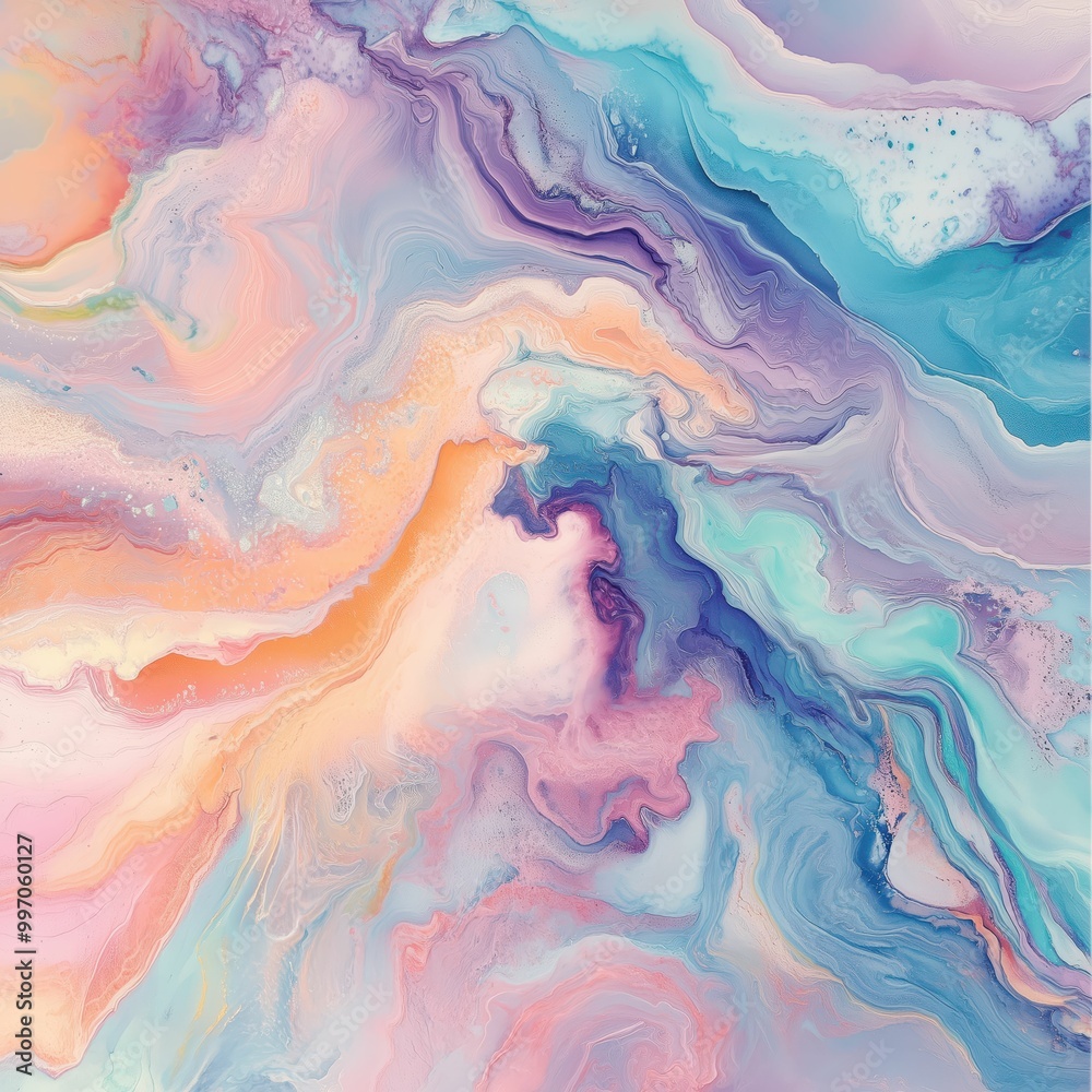 Fototapeta premium Colorful Fluid Art Abstract