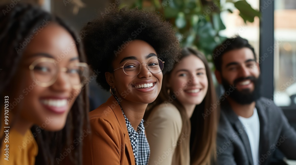 Diverse Group of Friends Smiling Together Diverse Group of Friends Smiling Together