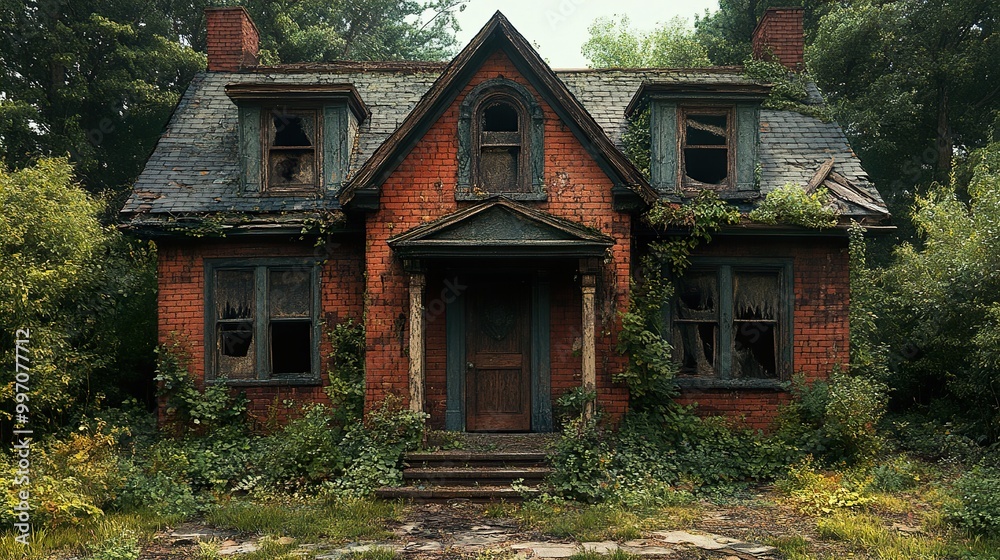Overgrown Abandoned Brick House - A Forgotten Place Overgrown Abandoned Brick House - A Forgotten Place