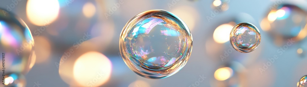 A 3D model of organic bubbles floating, with a soft reflective surface focus on, fluid, ethereal, Composite, soap bubble A 3D model of organic bubbles floating, with a soft reflective surface focus on, fluid, ethereal, Composite, soap bubble